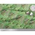 thumbnail image 3 of Soimoi Green Heavy Canvas Fabric Leopard & Wild Animal Skin Print Fabric by Yard 58 Inch Wide, 3 of 3
