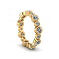 thumbnail image 2 of Natural 1.80Ct Round Cut Diamond Alternating Women's Anniversary Wedding Eternity Band Ring Solid 10k Yellow Gold G-H I1, 2 of 3