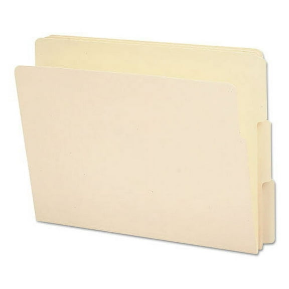 End Tab File Folder, 1/3-Cut Tabs: Assorted, Letter Size, 0.75" Expansion, Manila, 100/Box | Bundle of 2 Boxes
