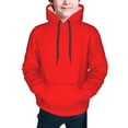 thumbnail image 5 of Kll Unisex Kids Boys Girls Hooded Pocket Pullover Hoodies-Red, 5 of 9