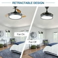 thumbnail image 4 of Oaks Aura 42 Inch Retractable Ceiling Fan Remote Control 3-Speed 3-Color for Bedroom, Dining Room, 4 of 7