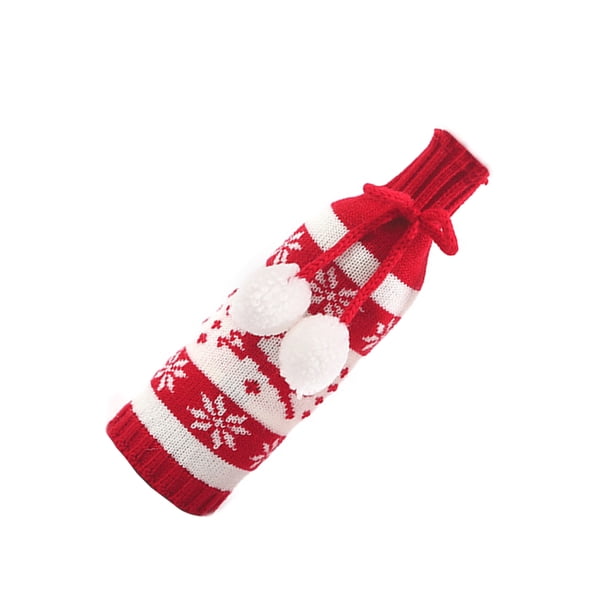 Bewildely Cubierta elástica para botella de vino, de comedor, Navidad, cerveza, botella de vino, ropa, banda de champán, boda, Bar, Hotel, Kits de decoración para fiestas Tipo 2 Bewildely HA068797-02