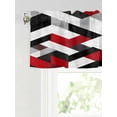 thumbnail image 6 of Valances for Windows Modern Seamless Stitching Rod Pocket Cafe Window Treatments Valance Curtains for Kitchen Bathroom Laundry Basement Windows 42"x12", 6 of 9