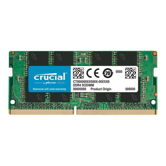 Crucial - DDR4 - module - 16 GB - SO-DIMM 260-pin - 3200 MHz / PC4-25600 - CL22 - 1.2 V - unbuffered - non-ECC