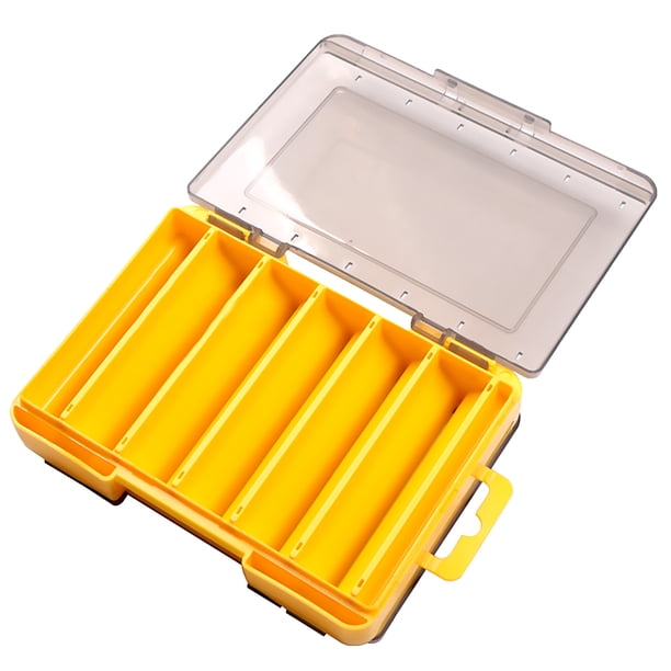 Caja de señuelos de pesca Caja de cebo de doble cara Organizador de aparejos de pesca (S amarillo) Ehuebsd Para estrenar