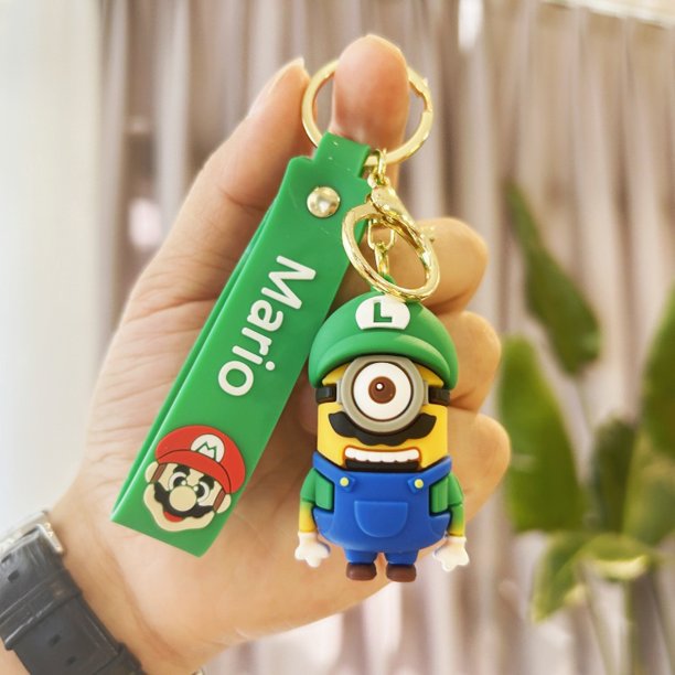 Miniso - Llavero de dibujos animados de Minions de "Mi villano favorito", bonito colgante para mochila, bolso de mujer, regalo para niños, regalo de Navidad.