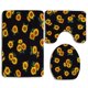 thumbnail image 1 of ABPHQTO Cuptakes hojas líneas Juego de alfombras de baño de 3 piezas Alfombra de baño Alfombra de contorno y tapa de inodoro ABPHQTO Cont-CHAPPLE-11075, 1 of 2