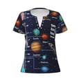 thumbnail image 3 of Naloa Solar System Print T-Shirts Short Sleeve V Neck Tees for Women Fashion Tops Trendy Lightweight Soft Casual Summer Outfits Clothes, 3 of 5