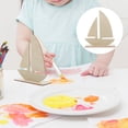 thumbnail image 7 of 10Pcs Boat Shape Wooden Cutout Crafts Unfinished Wood Decoration for Kids Painting, 7 of 7