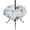 white Lake Blue, variant on Round Outdoor Tablecloth with Umbrella Hole and Zipper, Blue Beige Coastal Fitted Table Cover with Elastic Edge for 36-44 Inch, Summer Beach Starfish Coral Nautical Waterproof Patio Tablecoths