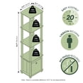 thumbnail image 4 of Furinno TURN-N-TUBE 5-Tier Open Frame Corner Display Shelf with Bin White, 4 of 4