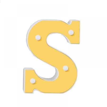 

Letter Ornaments LED Light Battery Powered Luminous A-Z Letter Lamp Night Light For Christmas Wedding Birthday Party Decoration