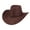 Brown, variant on Dress Choice Women Men Western Cowboy Hat Fashion Classic Roll Up Brim Western Cowboy Hat for Outdoor