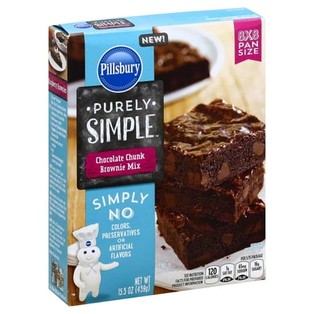 UPC 051500928769 product image for Pillsbury Purely Simple Chocolate Chunk Brownie Mix, 15.5 oz | upcitemdb.com