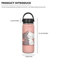 thumbnail image 5 of SEANATIVE Cute Cat Water Bottles Stainless Steel Vacuum Insulated Water Bottles 18 oz Leakproof Lightweight Keeps Cold and Hot Great for Travel Hiking Biking Running Pink, 5 of 7