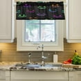 thumbnail image 3 of Coolnut Halloween Neon Face Valance Curtains for Kitchen or Bathroom,Valances Window Treatment Rod Pocket Drape 54x18inch Light Filtering Living Room Bedroom Decor123, 3 of 6