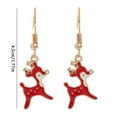thumbnail image 2 of SUSHANG Christmas Earrings Christmas Tree Bell Earrings Christmas Creative Holiday Party Earrings Jewelry Hoop Earrings Women, 2 of 3