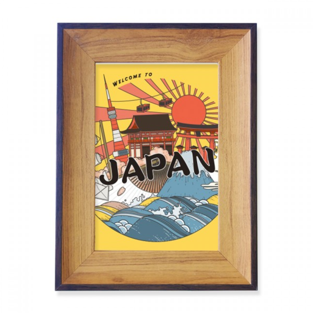 Japanese Traditional Edo Culture Housing Photo Frame Exhibition Display Art Desktop Painting