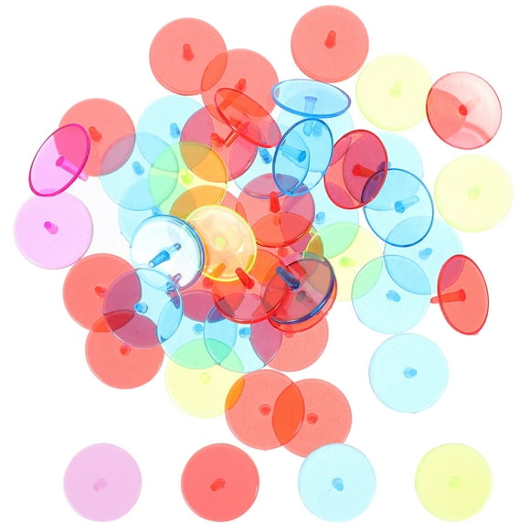 50 marcadores de pelota de golf redondos de plástico transparente (colores surtidos)