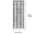 thumbnail image 3 of Estbridge Rideaux de Douche Modernes pour Salle de Bain 32”x70” Rideau de Douche en PEVA Imperméable 1 Pce avec 6 Crochets Rideau Imprimé Coloré et Blanc, 3 of 4