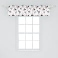 thumbnail image 2 of Ambesonne Japanese Window Valance, Origami Geometric Style Bird Hummingbird Crane Sparrow, Curtain Valance for Kitchen Bedroom Decor with Rod Pocket, 54" X 12", Pink Green Charcoal Grey, 2 of 3