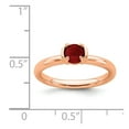 thumbnail image 5 of 925 Sterling Silver Stackable Expressions Garnet Pink-plated Ring Size: 8; for Adults and Teens; for Women and Men, 5 of 5