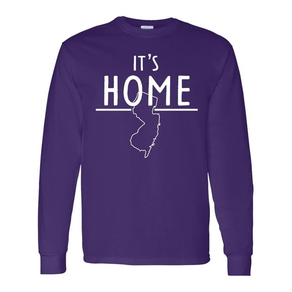 Inktastic It's Home State of New Jersey Outline Long Sleeve T-Shirt