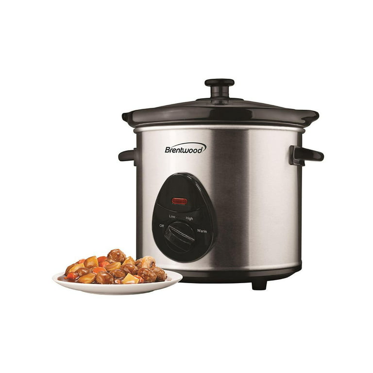 Brentwood SC-130S 3 Quart Slow Cooker - Stainless Steel