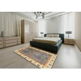 thumbnail image 4 of Ahgly Company Indoor Round Abstract Yellow Abstract Area Rugs, 8' Round, 4 of 6