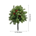 thumbnail image 3 of Zawou Green Artificial Red Berry Pine Plant Stems, Outdoor Christmas Decoration for Porches, Gardens, and Seasonal Floral Arrangements, 3 of 6
