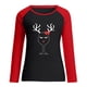 thumbnail image 4 of Tops Para Mujer Camisas de Manga Larga Otoño Primavera Patchwork Navidad Impreso Cuello Redondo Camiseta Casual Odeerbi  ODB151556, 4 of 5