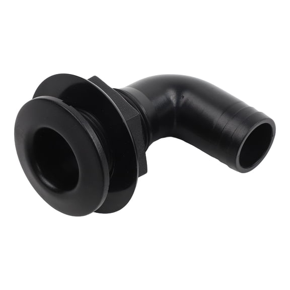 90° Boat Hose Pipe Elbow Bilge Pump Drain Bilge Drain Outlet Check Valve Black