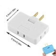 thumbnail image 2 of NAOJIE 3 Way Flat Wall Plug Outlet Extender - 2 Prong Rotatable Socket Mini Plug Adapter(Quick & Space Saving)-White,3 Way Plug Adapter,Flat Outlet Plug,Flat Wall Plug, 2 of 2