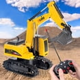 thumbnail image 2 of Set de excavadora y volquete de juguete con control remoto para niños con luz, 2 of 5