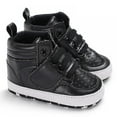 thumbnail image 2 of Baby Boys High-Top Ankle Sneakers Infant Slippers Anti-Slip Soft Sole Toddlers First Walkers Shoes, 2 of 6