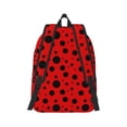 thumbnail image 6 of Rocae Ladybug Pattern for Durable Canvas Backpack Leisure Large Bag Travel Rucksack Multi-function Backpack Small, 6 of 8