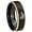 Black And Gold Step Edge, variant on Wolf Design Concave Black Tungsten Men Ring 10MM