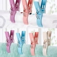 thumbnail image 4 of Cateissary Clip de secado de ropa resistente y agrandado 8x para colgar sábanas colgantes eficientes Clip de plástico Decoración del hogar color caramelo 4PCS, 4 of 6