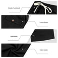 thumbnail image 7 of Jerdar Men's Linen Pants Elastic Waist Drawstring Multi Pockets Straight Leg Solid Color Lightweight Breathable Casual Summer Beach Vacation Trousers, 7 of 7