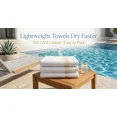 thumbnail image 6 of Pool Towels Gold Stripe/White 100% Cotton 30x60 Lightweight Quick Dry (9), 6 of 8