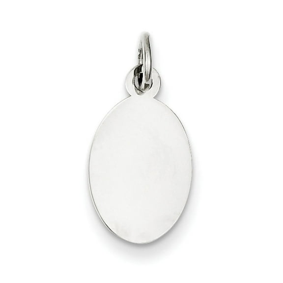 Sterling Silver Engravable Oval Disc Charm