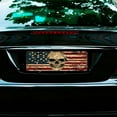 thumbnail image 7 of Vintage style patriotic skull Front License Plate, Metal License Plate, Funny Standard Plates Personalized Novelty Decorative For Men/Women/Boys/Girls Car 6×12 Inch, 7 of 7