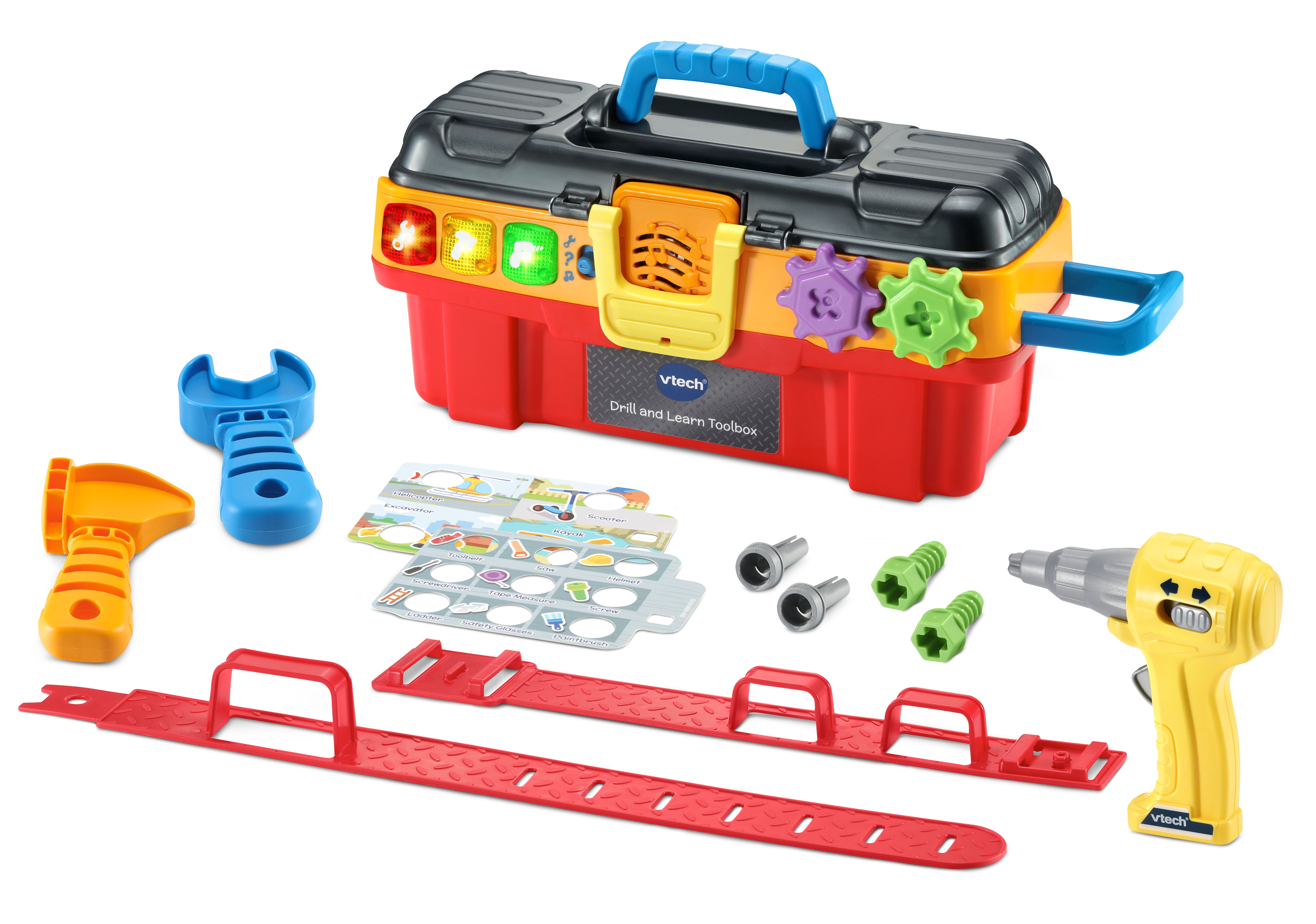 VTech Drill and Learn Toolbox Pro With Tool Belt, Tools, Project Cards