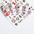 thumbnail image 2 of VONKY Nail Decals Tattoo Sticker Manicure Fashion Water Transfer Caricature Heart Flower Design, 2 of 9