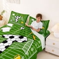 thumbnail image 3 of Erosebridal Letter T Monogrammed Full Size Sheets,Ball Sport Game Football Lover Bed Sheets For Kids Boys 4-Piece, 3 of 6