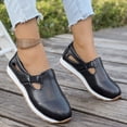 thumbnail image 2 of Slip On Hollow Out Loafers for Women Platform Leather Dress Shoes Classic Low Wedge Non Slip Walking Shoes Black Size 6, 2 of 8