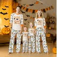 thumbnail image 3 of Halloween Pajama Set Long Sleeves and Pants Two-Piece Set Holiday Pajamas Cute Pumpkin Ghost Spider Skull Print Pajamas Pajamas Unisex Couple Outfit Family Pajamas,Man XL, 3 of 6