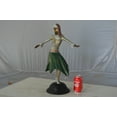 thumbnail image 3 of Nifao Gypsy dancer with green dress bronze statue – Home Office Decor Sculpture, 12"L x 9"W x 30"H, 3 of 11