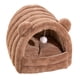 thumbnail image 5 of Cueva para mascotas, refugio semicerrado para gatos con base antideslizante y juguetes colgantes Marrón L, 5 of 9