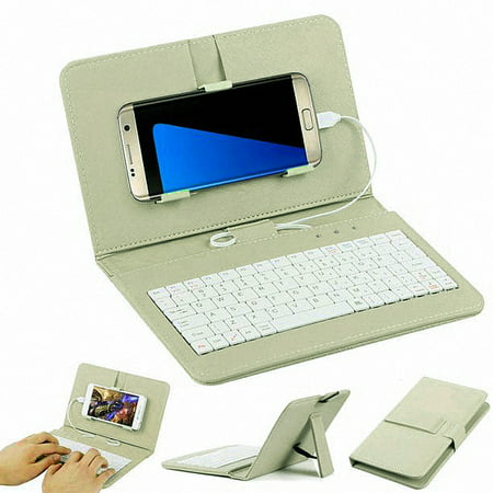 Tuscom General Wired Keyboard Flip Holster Case For Andriod Mobile Phone 4.2''-6.8''